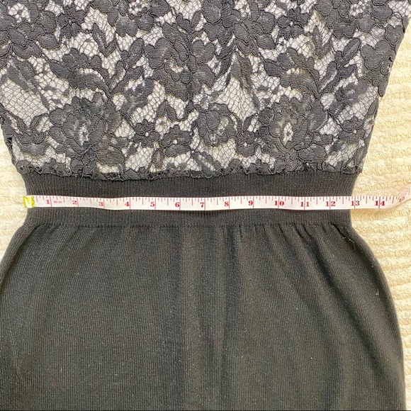 NWT Loft grey and black lace sweater dress - Picture 9 of 13